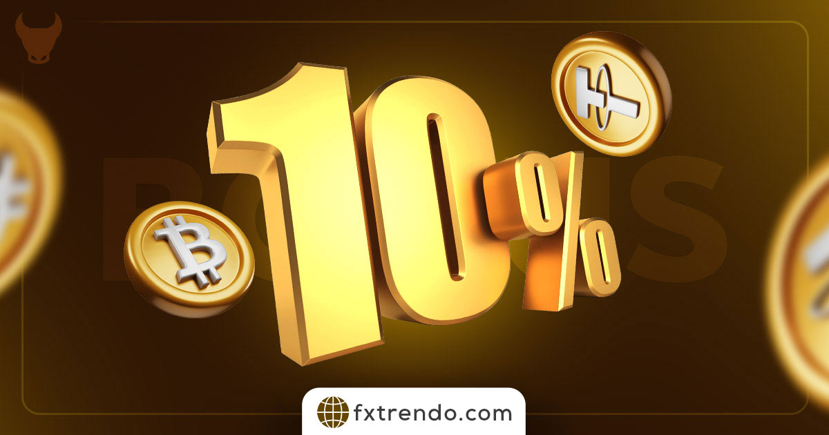 10%  bonus plan for  Cryptocurrency deposits