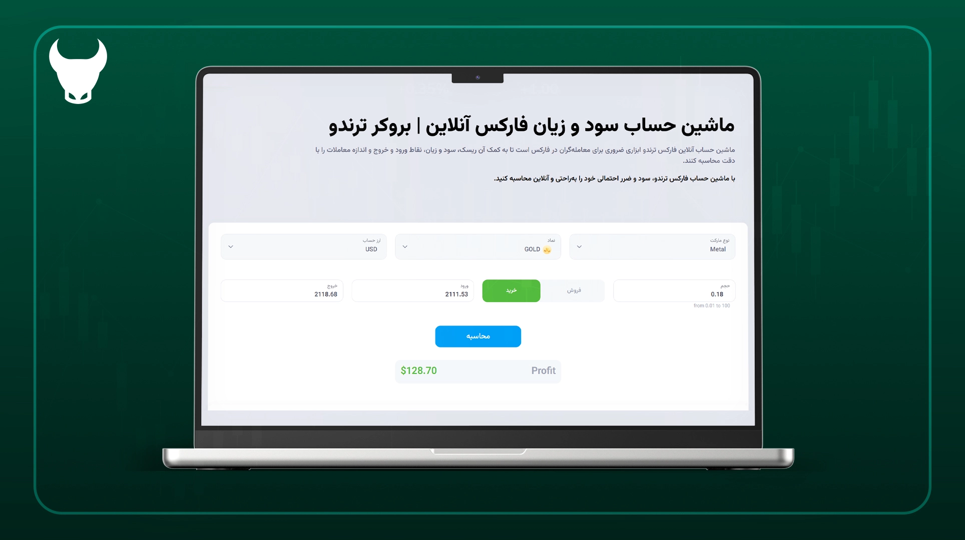 ماشین‌حساب فارکس بروکر ترندو