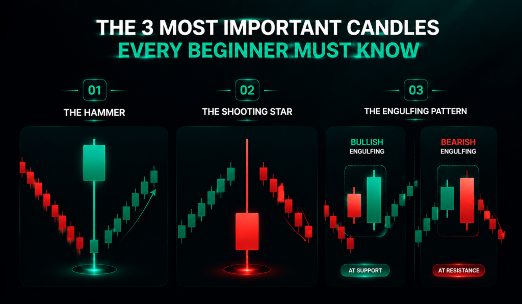 The 3 Most Important Candles Every Beginner Must Know